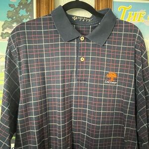Joey Rodolfo “Lost Canyon” Plaid Golf Polo Shirt Men’s Large Navy Red